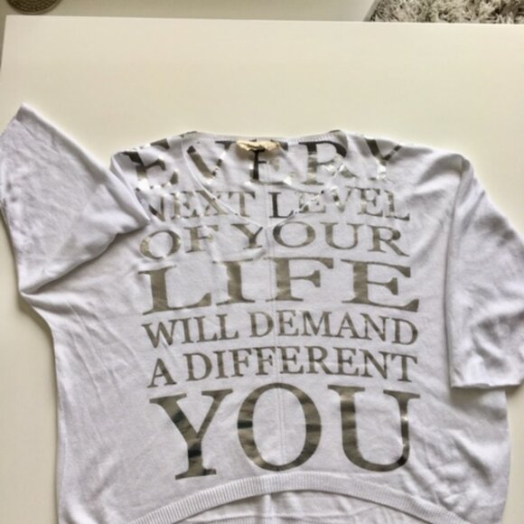 White LOGO sweater (made in Italy) S/M - Picture 7 of 9